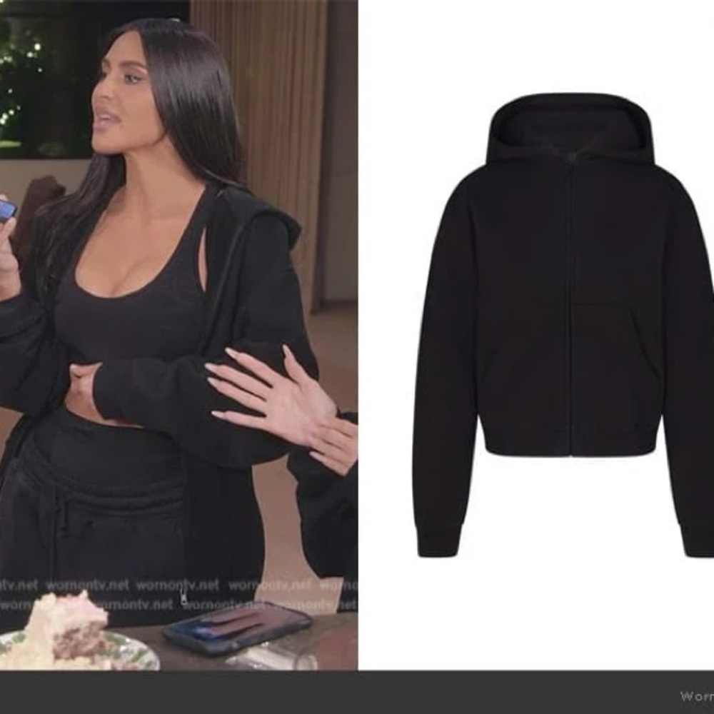 NWT KIM KARDASHIAN x SKIMS x COTTON FLEECE JOGGER SET - Picture 4 of 5